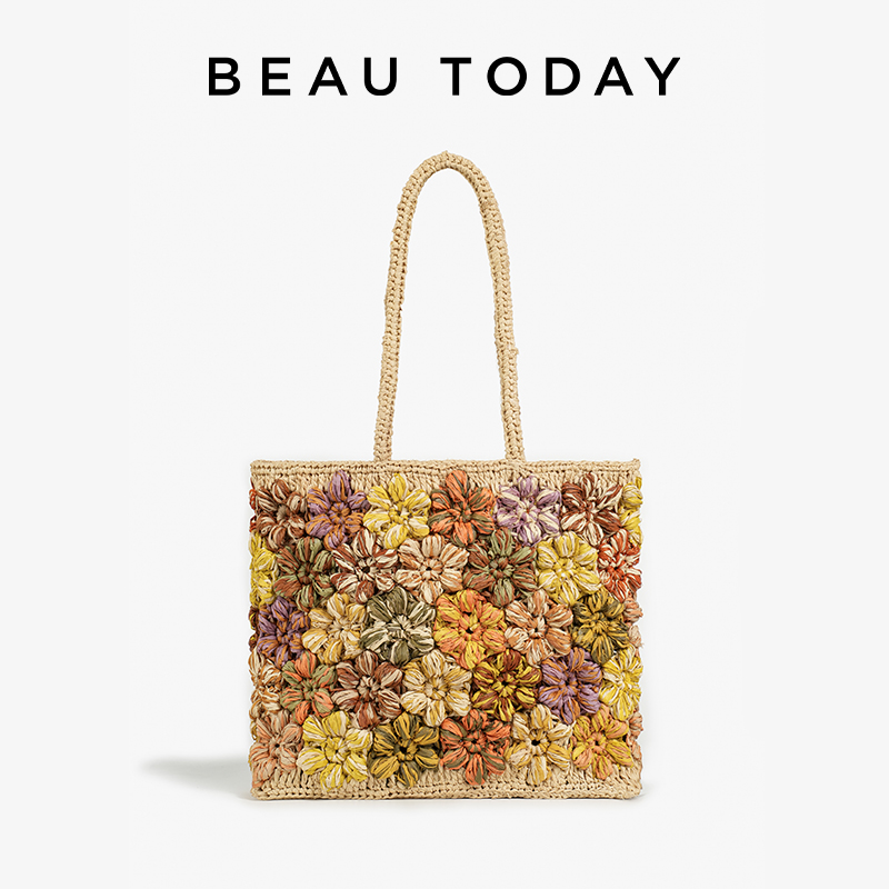 Women'S Raffia Bags - BEAUTODAY Borse tote da donna in