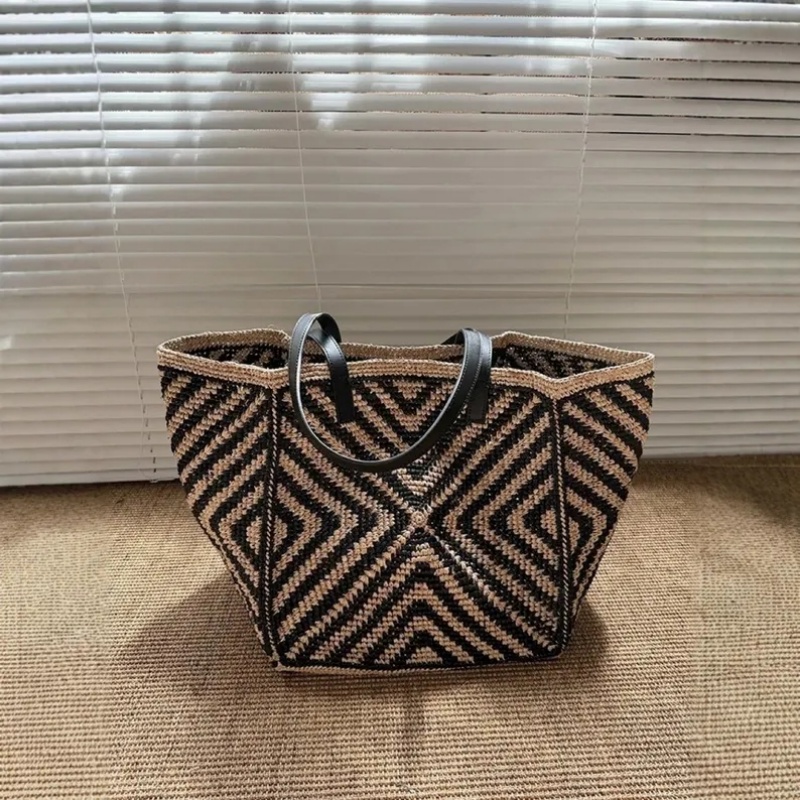 Women'S Raffia Bags - Borsa tote grande oversize in paglia