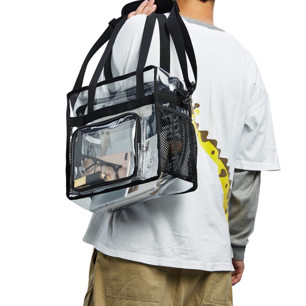 Women'S Work Bags Tote - Borsa Trasparente Resistente in Plastica con