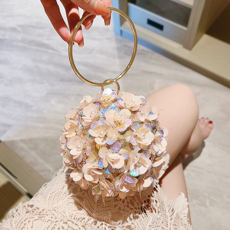 Women Bags For Wedding - Mini borsa da sera con fiori