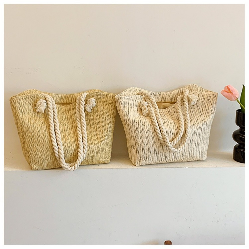 Women'S Raffia Bags - Nuova Borsa da Spiaggia Estiva Grande