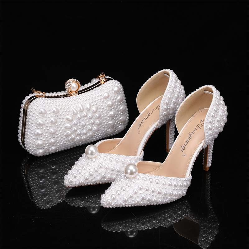Women Bags For Wedding - Set borsa e scarpe da donna