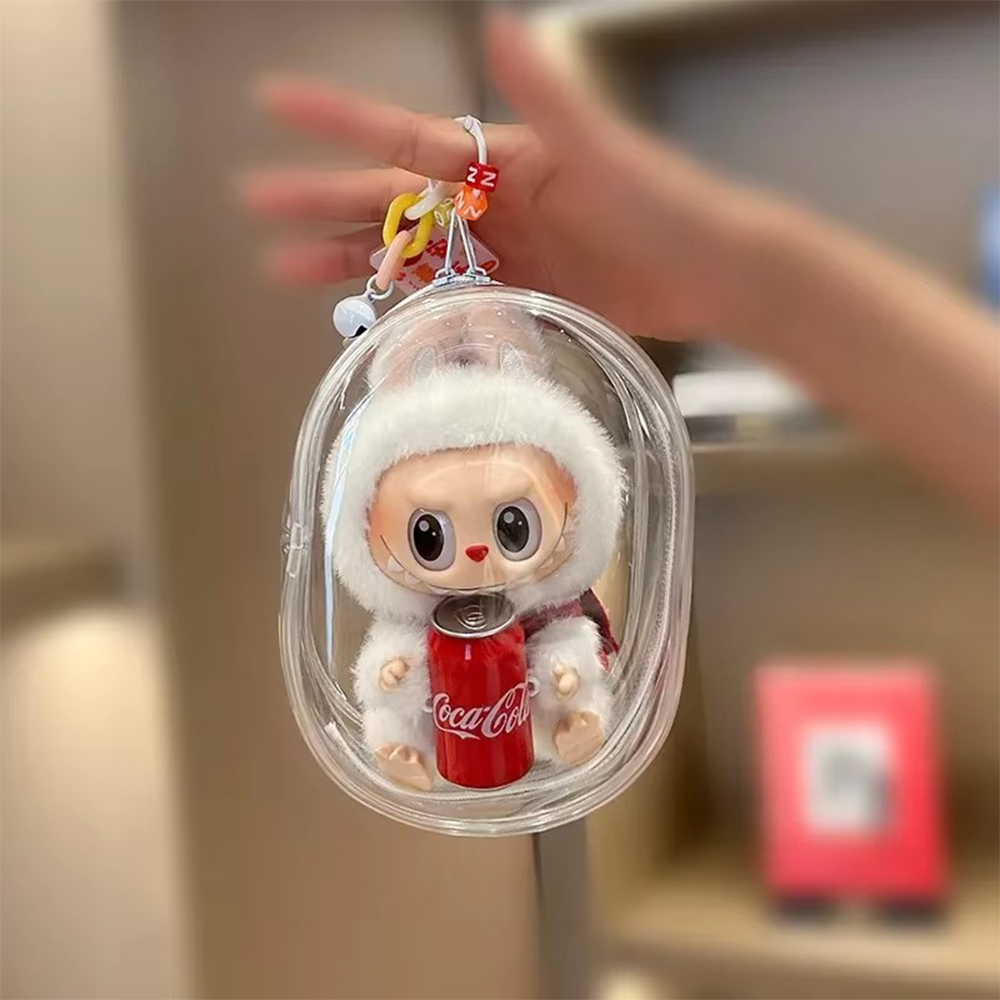 Women Bags Manufacturer - Peluche Labubu Doll Custodia protettiva trasparente