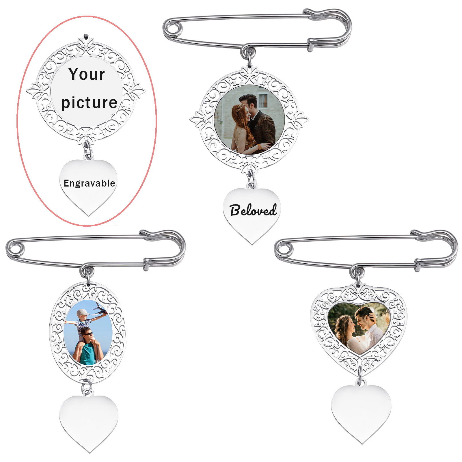 Women Bags Pictures - Spille con stemma con immagine personalizzata