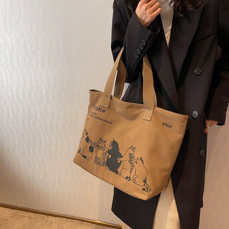 Women'S Work Bags Designer - Borsa Tote in Tela alla Moda