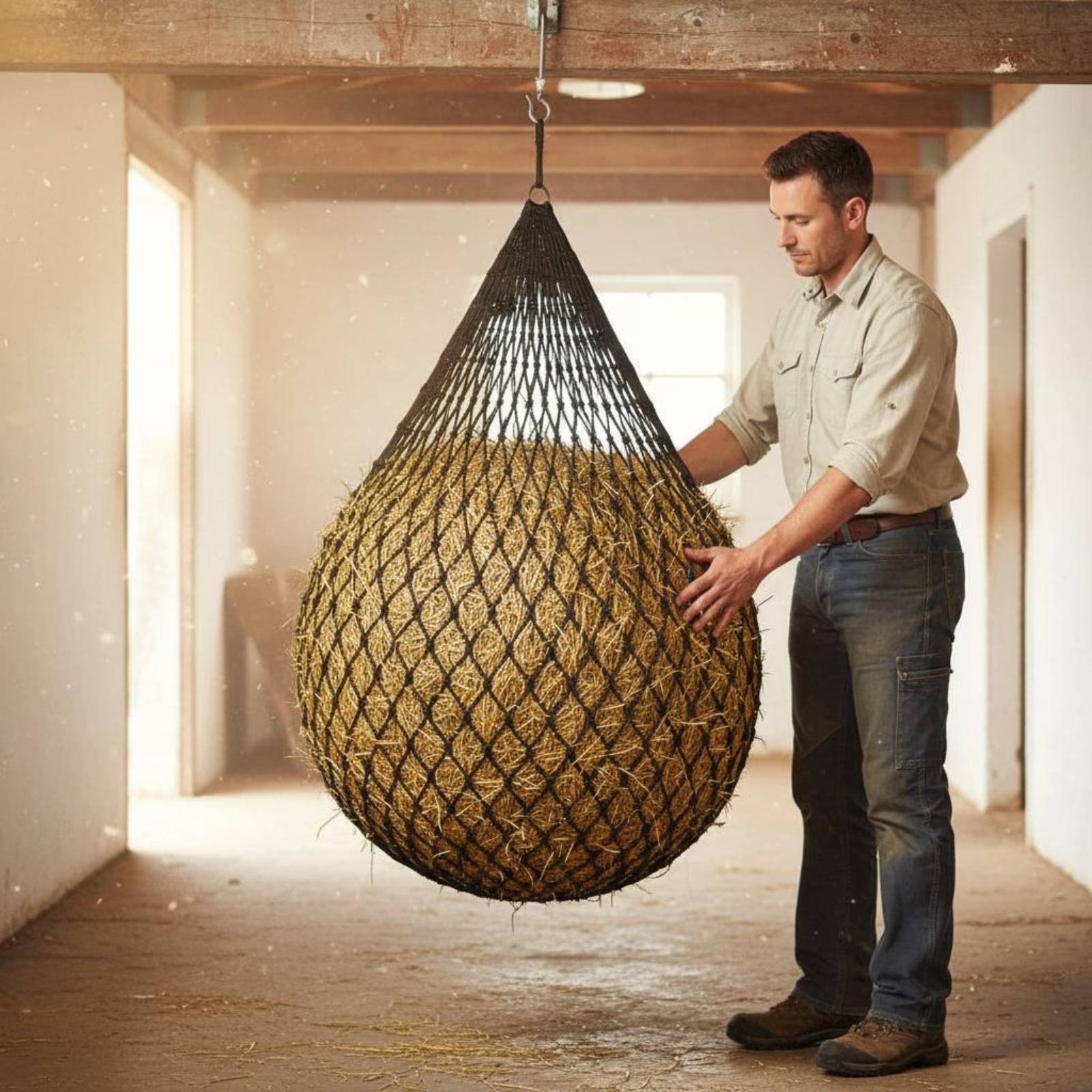 Mesh Net Bag - Grande Rete per Fieno Facile da