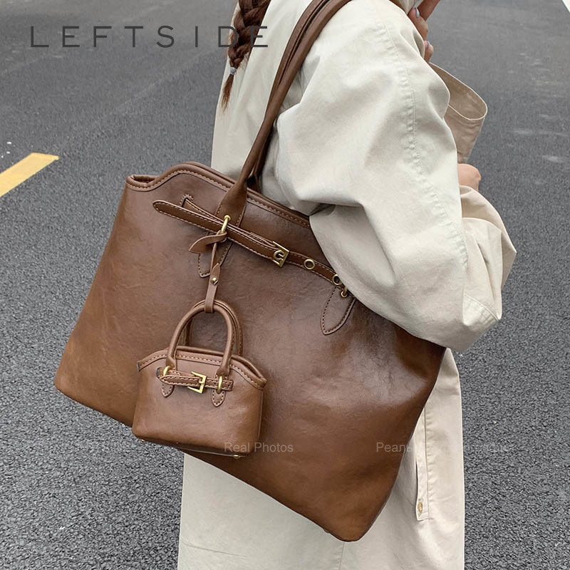 Women Bags For Airport - LEFTSIDE Borsa a tracolla grande in