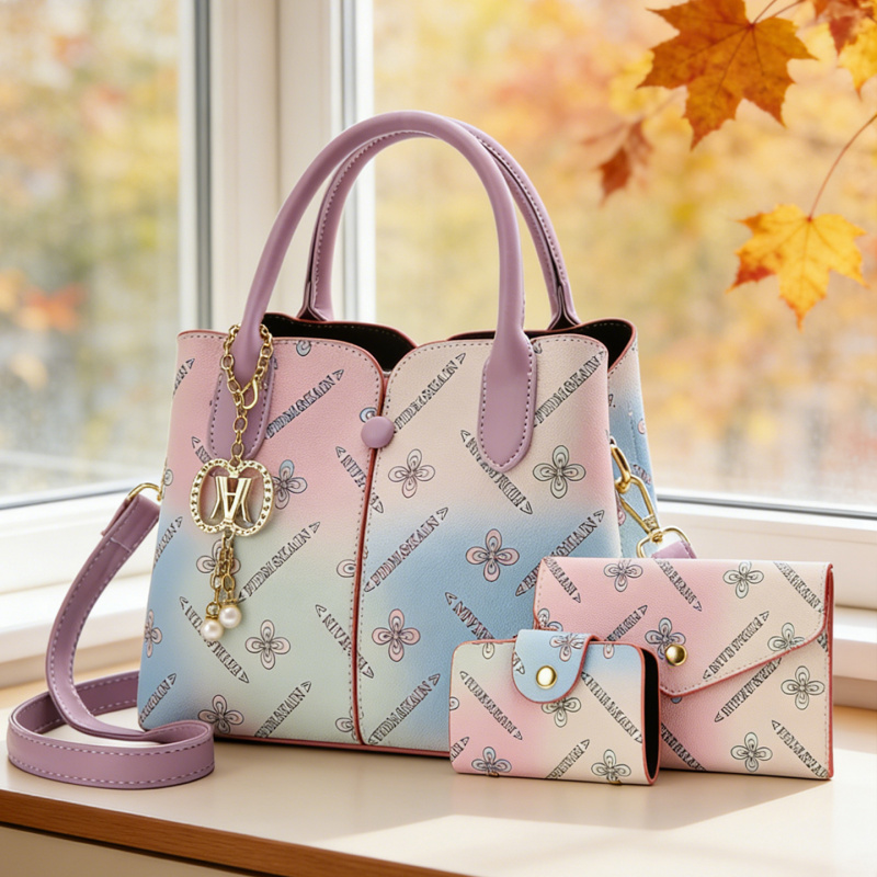 Women'S Crossbody Bags - Set di Tre Borse Sfumate per