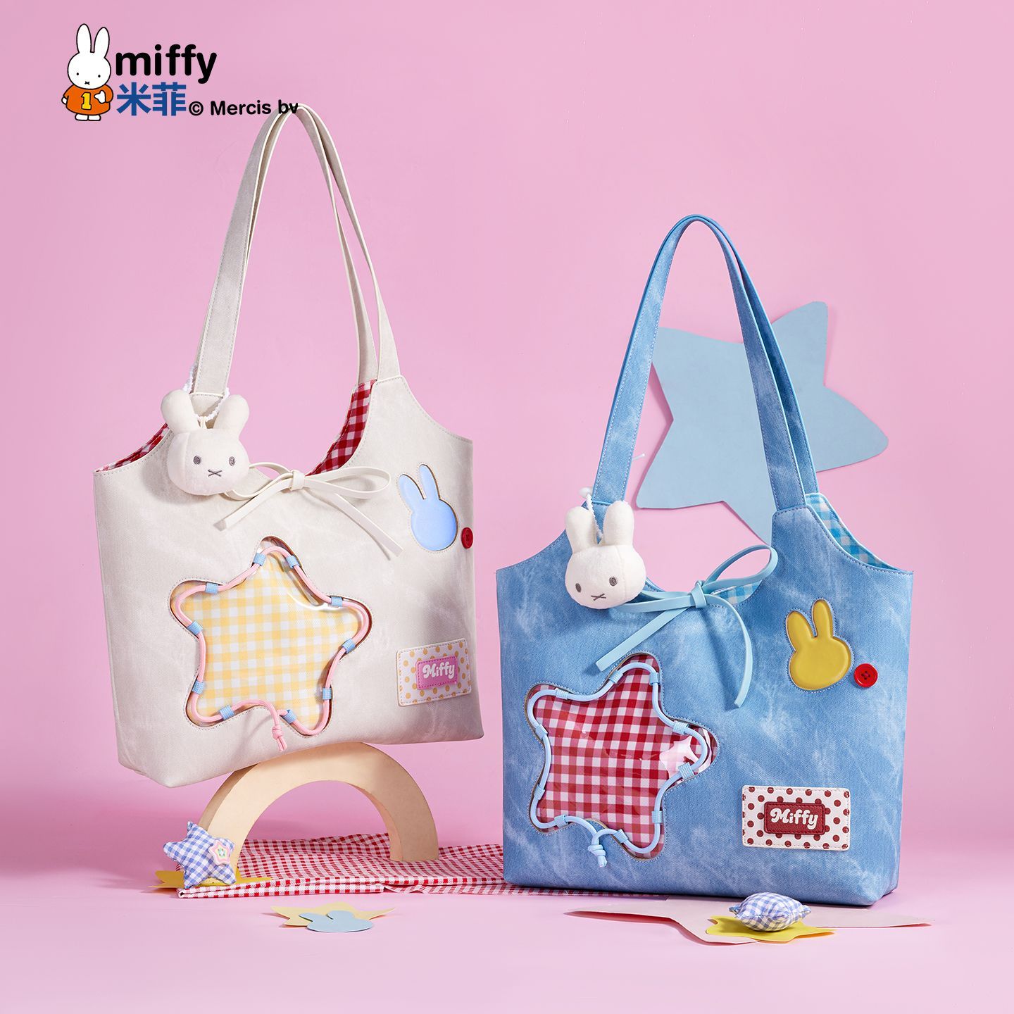 Top Handle Structured - Borsa a Tracolla Miffy Kawaii con