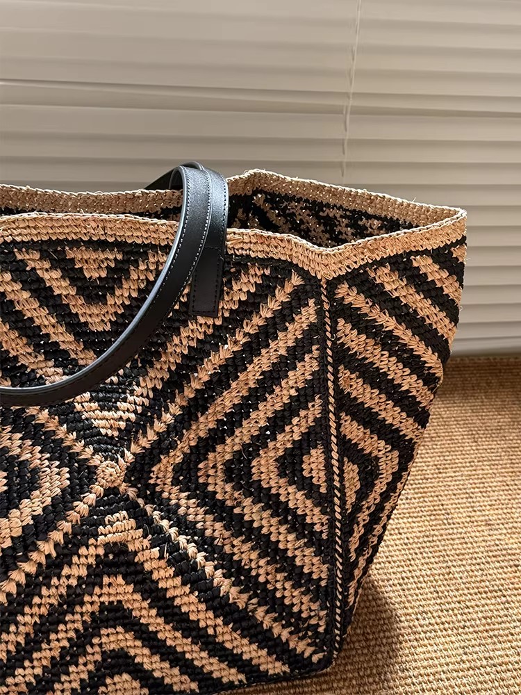 Borsa tote grande oversize in  - Women'S Raffia Bags recensione e prezzo