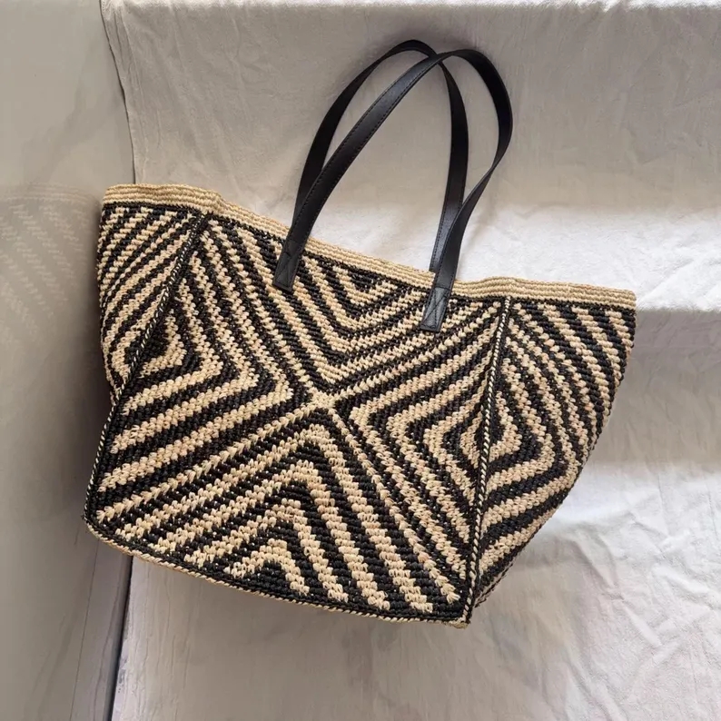 Borsa tote grande oversize in  - Women'S Raffia Bags recensione e prezzo