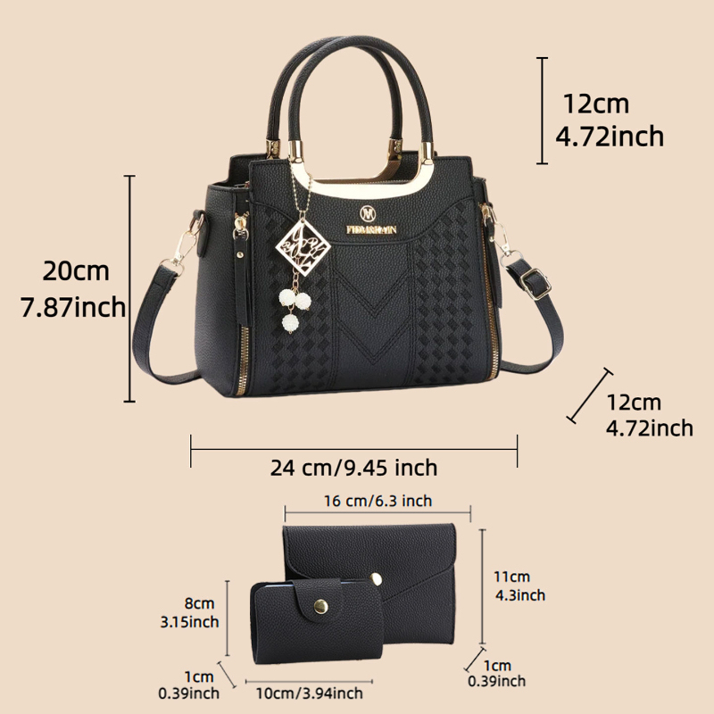 Set di 3 borse in pelle PU eff - Women'S Crossbody Bags recensione e prezzo