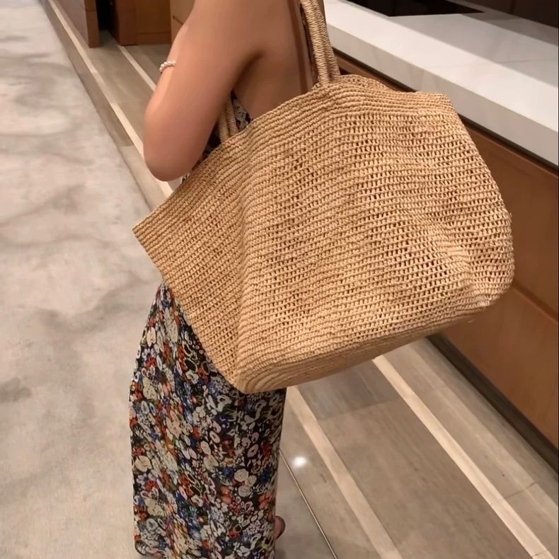 Borsa a Spalla Grande in Pagli - Women'S Raffia Bags recensione e prezzo