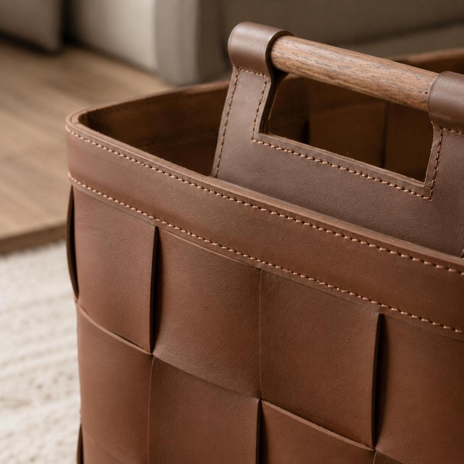 Cesto Portabiancheria in Pelle - Top Handle Structured recensione e prezzo