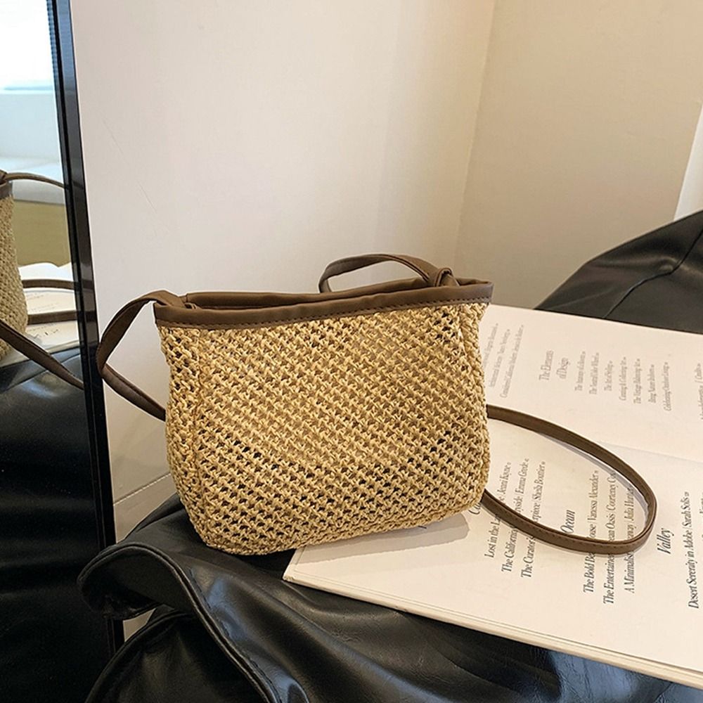 Borsa Casual in Pelle PU e Raf - Women'S Raffia Bags recensione e prezzo