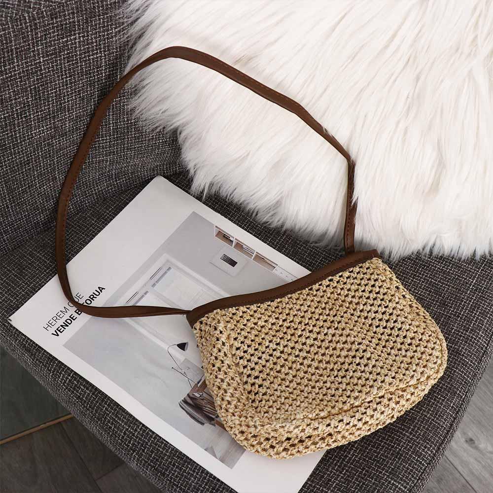 Borsa Casual in Pelle PU e Raf - Women'S Raffia Bags recensione e prezzo