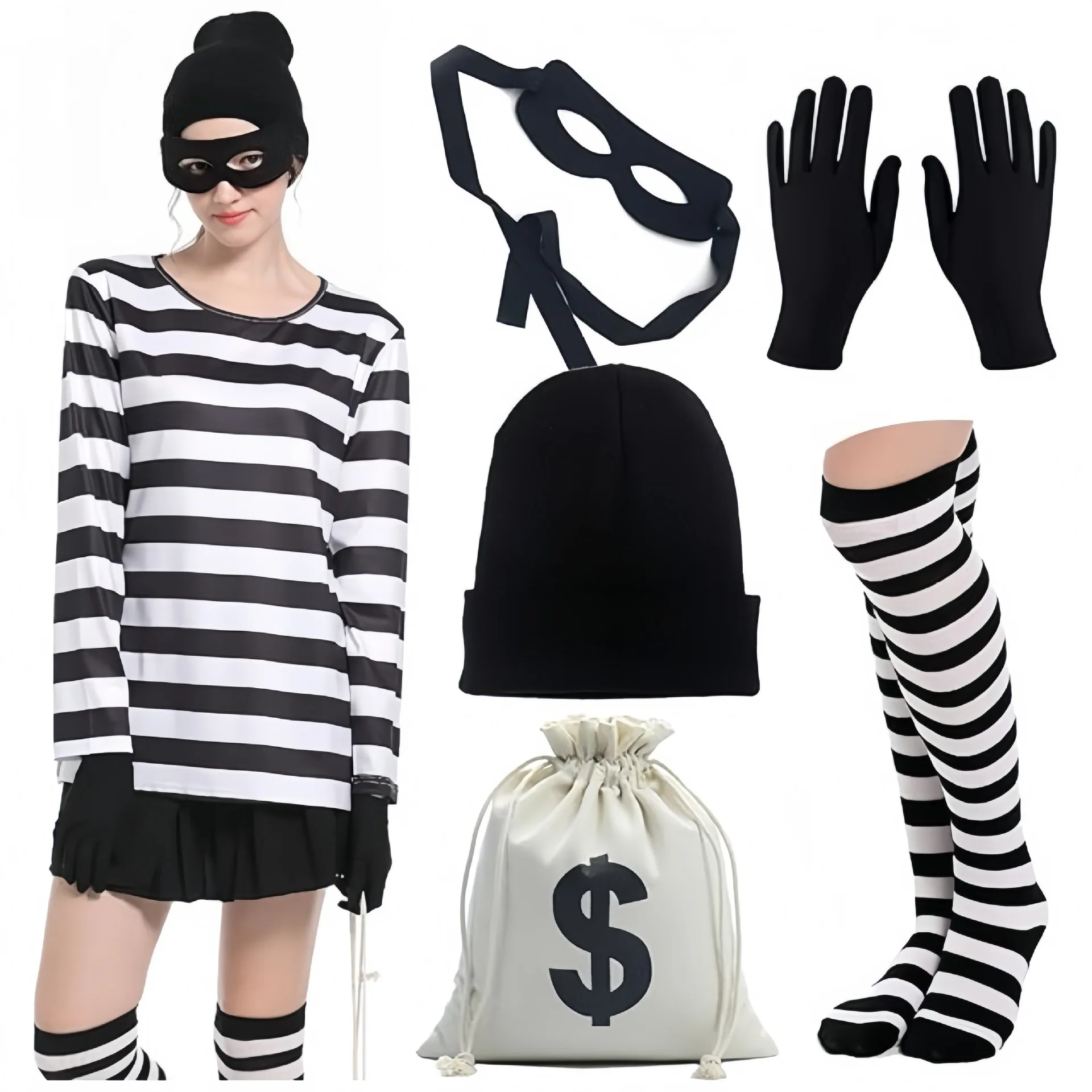 Convict Thief Costume Cosplay  - Women Bags Europe recensione e prezzo