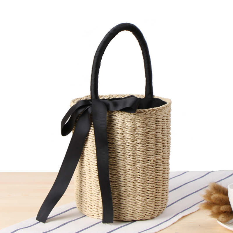 Borsa di paglia a secchiello f - Women'S Raffia Bags recensione e prezzo
