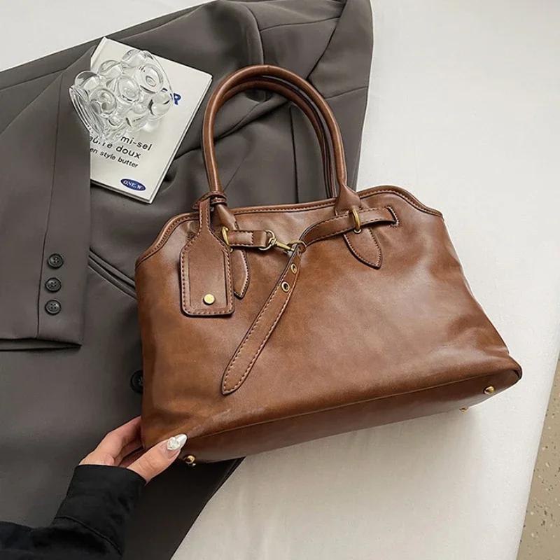 Borsa tote retrò in pelle PU p - Women Bags For Airport recensione e prezzo
