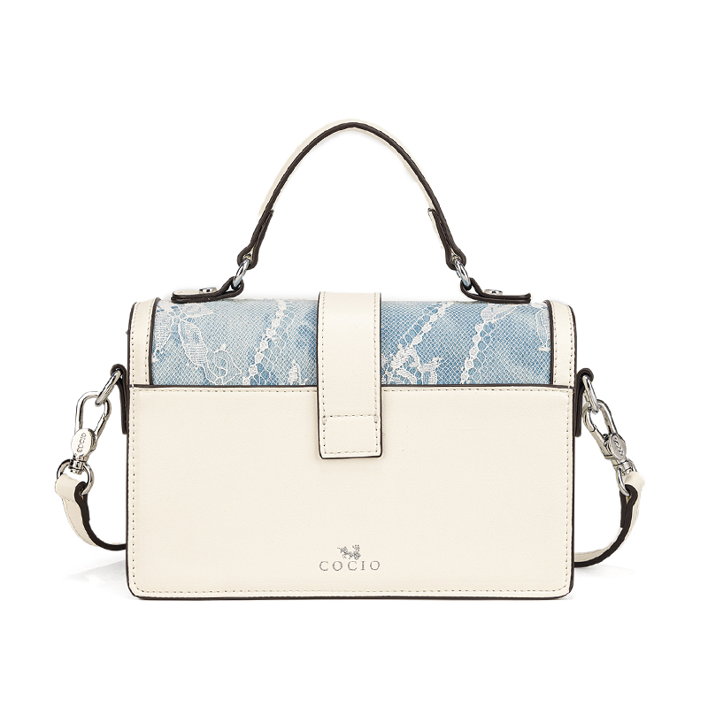 Borsa da Donna Blu con Stampa  - Top Handle Structured recensione e prezzo